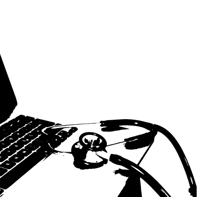 Branding und Design. Icon für Anzeigen für Telemedizin